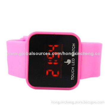 G-2014 LED Silicone Touch Watch with High-quality Battery